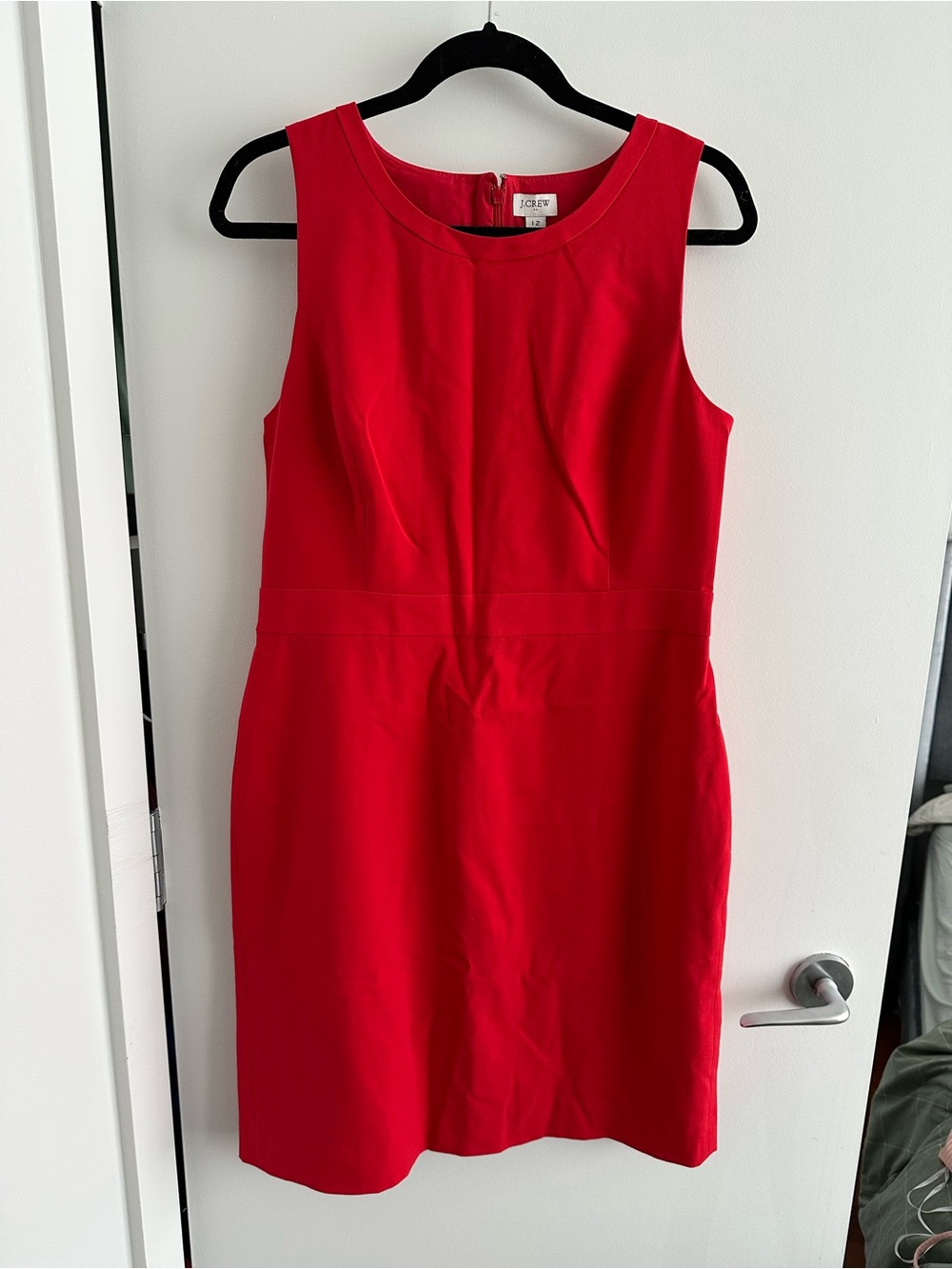 J. Crew Bright Red Sleeveless Sheath Dress